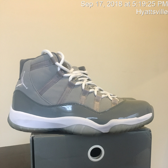 grey jordans with colorful bottom